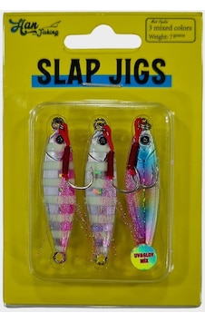 Hanfish Slap Jigs Uv&glow Mix 7gr Lrf Jig Yem Hanfish Slap Jigs Uv&glow Mix 7gr Lrf Jig Yem
