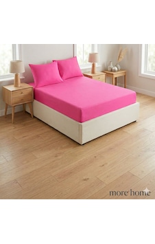 More Home Çift Kişilik Lastikli Çarşaf Seti + Yastık Kılıfı Fuşya More Home Çift Kişilik Lastikli Çarşaf Seti + Yastık Kılıfı Fuşya