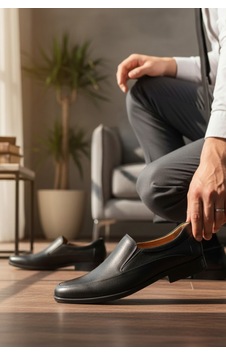 Enoch Hakiki Deri Klasik Kesim Ve Gizli Esnek Bantlı Erkek Comfort Ayakkabı Siyah Enoch Hakiki Deri Klasik Kesim Ve Gizli Esnek Bantlı Erkek Comfort Ayakkabı Siyah
