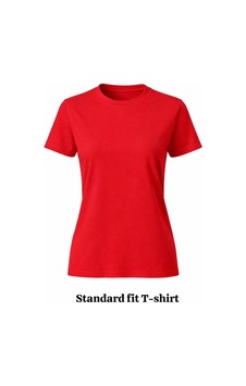 Kadın Kırmızı Basic Pamuk T-shirt Kırmızı
