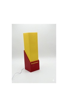 Taraftar Temalı Kişiye Özel 3d Led Gece Lambası - Dekoratif Masa Lambası 34 Cm Galatasaray