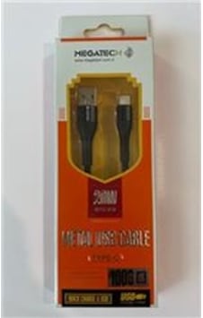 Megatech 3.1a 20w 1mt Örgülü Hasır Siyah Usb To Typ-c Data Kablosu Megatech 3.1a 20w 1mt Örgülü Hasır Siyah Usb To Typ-c Data Kablosu