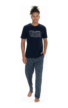 U.s. Polo Assn. Erkek 3'lü %100 Pamuk Pijama Takımı Lacivert 2xl U.s. Polo Assn. Erkek 3'lü %100 Pamuk Pijama Takımı Lacivert 2xl