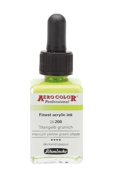 Schmincke Aero Color Akrilik Mürekkep 28 Ml. 200 Titanium Yellow Green Shade Diğer Schmincke Aero Color Akrilik Mürekkep 28 Ml. 200 Titanium Yellow Green Shade Diğer