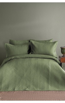 İssimo Simply Orman Yeşili Yatak Örtüsü Set Çift Kişilik-1657 Yeşil