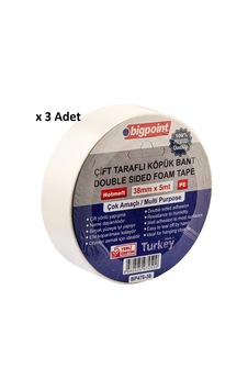 Bigpoint Çift Taraflı Köpük Bant 38mmx5m X 3 Adet Diğer