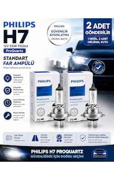 H7 Proquartz Far Ampulü 12v 55w Px26d Standart Halojen Far Ampulü 2 Adet 2 Ayrı Kutu H7 Proquartz Far Ampulü 12v 55w Px26d Standart Halojen Far Ampulü 2 Adet 2 Ayrı Kutu
