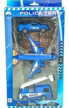 Demir Toys Polis Seti Uçaklı 3lü Demir Toys Polis Seti Uçaklı 3lü