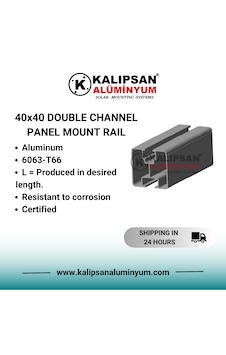 40x40 Çift Kanallı Panel Montaj Rayı 2000 Mm 3 Adet 40x40 Çift Kanallı Panel Montaj Rayı 2000 Mm 3 Adet