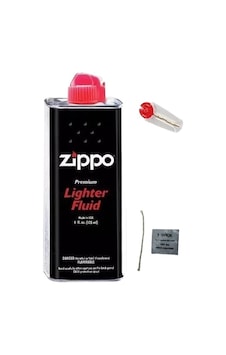 Zippo Benzin + Çakmak Taşı + Fitil