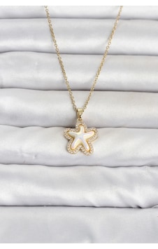 316l Çelik Zincir Gold Renk Deniz Yıldızı Model Kadın Kolye Çok Renkli 316l Çelik Zincir Gold Renk Deniz Yıldızı Model Kadın Kolye Çok Renkli