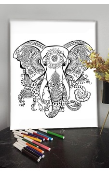 Fil 3 40x30cm Çocuklar Için Özel Boyanabilir Tablo Tuval Mandala Kalem Hediyesi Yoktur. Fil 3 40x30cm Çocuklar Için Özel Boyanabilir Tablo Tuval Mandala Kalem Hediyesi Yoktur.