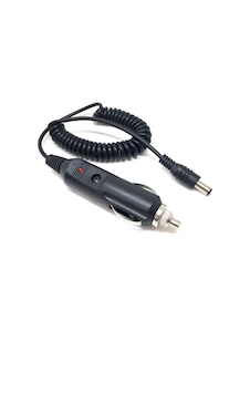 Spiral Kablolu Sigortalı Oto Çakmak Fişi Adaptörü 5.5x2.5mm Uçlu 2a 1.3m