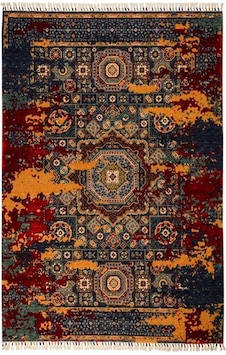 Çam Halı Sultani 824 Multi Yün Ve Bambu İle Özel Tezgahlarda Üretilen Otantik Desenli El Emeği Modern Uşak Halısı Multi Çam Halı Sultani 824 Multi Yün Ve Bambu İle Özel Tezgahlarda Üretilen Otantik Desenli El Emeği Modern Uşak Halısı Multi
