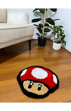 Kirbi Mario Mantar Süs Halı Çok Renkli Kirbi Mario Mantar Süs Halı Çok Renkli
