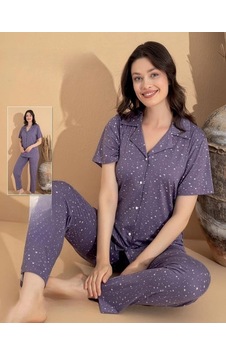 Boyraz Kadın Milan Boydan Düğmeli Kısa Kol İnce Pijama Takımı 11071 - 1 Adet 001 Boyraz Kadın Milan Boydan Düğmeli Kısa Kol İnce Pijama Takımı 11071 - 1 Adet 001