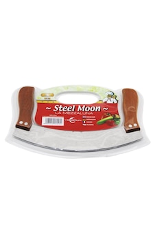 Lunaev Steel Moon Çift Ahşap Saplı Zırh Bıçak Kesici - Doğrayıcı 24 X 14 X 1,5 Cm -