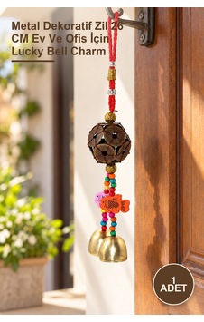 1 Adet Metal Şans Ve Bereket Çanı Metal Dekoratif Zil 26 Cm Ev Ve Ofis İçin Lucky Bell Charm 1 Adet Metal Şans Ve Bereket Çanı Metal Dekoratif Zil 26 Cm Ev Ve Ofis İçin Lucky Bell Charm
