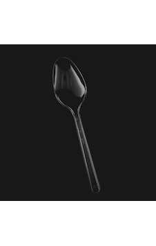 Lüx Sağlam Plastik Şeffaf Kaşık 100'lü Şeffaf