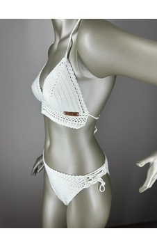İvita Krem Rengi Dantel Detaylı Çok Tarz El Yapımı Tığ Örgüsü Bikini İvita Krem Rengi Dantel Detaylı Çok Tarz El Yapımı Tığ Örgüsü Bikini