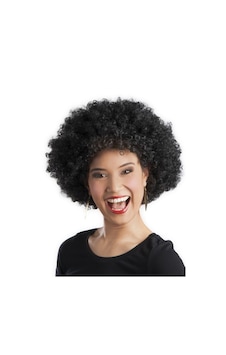 Siyah - 925 - Renk Kıvırcık Afro Bonus Peruk - Csmo-tex - Parti Peruğu Siyah - 925 - Renk Kıvırcık Afro Bonus Peruk - Csmo-tex - Parti Peruğu