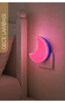 Yarım Hilal Ay Gece Lambası On/off Tuşlu Koridor Hol Işığı Uyuma Işığı Pembe K6975 Yarım Hilal Ay Gece Lambası On/off Tuşlu Koridor Hol Işığı Uyuma Işığı Pembe K6975