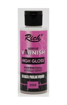 Parlak Vernik Su Bazlı High Gloss, 120 Cc, Şeffaf 0.250 L Parlak Vernik Su Bazlı High Gloss, 120 Cc, Şeffaf 0.250 L