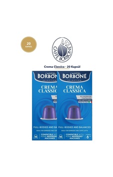 Caffe Borbone Crema Classica 20 Kapsül 2x10 Nespresso Uyumlu Alüminyum Kapsül Kahve Tett 07/2027 Caffe Borbone Crema Classica 20 Kapsül 2x10 Nespresso Uyumlu Alüminyum Kapsül Kahve Tett 07/2027