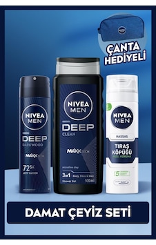 Men Erkek Bakım Damat Çeyiz Seti, Hassas Tıraş Köpüğü, Duş Jeli Ve Sprey Deodorant, Çanta Hediye Men Erkek Bakım Damat Çeyiz Seti, Hassas Tıraş Köpüğü, Duş Jeli Ve Sprey Deodorant, Çanta Hediye