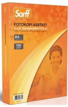 Sarff A4 Fotokopi Ve Laser Asetatı 100 Lü Paket