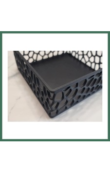 En-cag 3d Baskı Organik Desenli Peçetelik Kokteyl Peçete Tutucu 12,5x12,5 Cm Delikli Peçete Standı - Siyah Bss En-cag 3d Baskı Organik Desenli Peçetelik Kokteyl Peçete Tutucu 12,5x12,5 Cm Delikli Peçete Standı - Siyah Bss