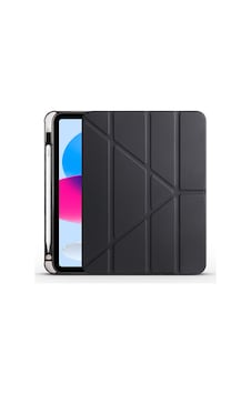 Apple Uyumlu iPad 10.9 2022 (10.Nesil) Kılıf Zore Tri Folding Kalem Bölmeli Standlı Kılıf-Siyah Siyah Apple Uyumlu iPad 10.9 2022 (10.Nesil) Kılıf Zore Tri Folding Kalem Bölmeli Standlı Kılıf-Siyah Siyah