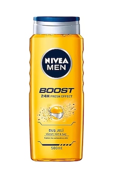 Nivea Men Boost 24h Fresh Effect Duş Jeli 500 Ml Ada Limonu Nivea Men Boost 24h Fresh Effect Duş Jeli 500 Ml Ada Limonu