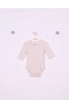 Julayla Kidaxi Uzun Kollu Çıtçıtlı Ekru Bebek Body Ekru