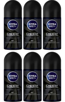 Nivea Men Deep Dimension Erkek Roll-On Deodorant 50 ML x 6 Nivea Men Deep Dimension Erkek Roll-On Deodorant 50 ML x 6