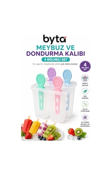 4 Bölmeli Meybuz Ve Dondurma Kalıbı Bpa İçermez Ev Yapımı Dondurma Kalıbı Renkli Saplı Diğer 4 Bölmeli Meybuz Ve Dondurma Kalıbı Bpa İçermez Ev Yapımı Dondurma Kalıbı Renkli Saplı Diğer