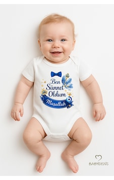 Babyden's Sünnet Kıyafeti Erkek Bebek Body Ben Sünnet Oldum Maşallah Baskılı Zıbın Kısa Kol Body Beyaz Babyden's Sünnet Kıyafeti Erkek Bebek Body Ben Sünnet Oldum Maşallah Baskılı Zıbın Kısa Kol Body Beyaz