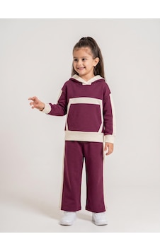 Harby Kids Parçalı Kapşonlu Kız Penye Kumaş İkili Takım 3-10 Yaş -ba467900560 - Mor Harby Kids Parçalı Kapşonlu Kız Penye Kumaş İkili Takım 3-10 Yaş -ba467900560 - Mor