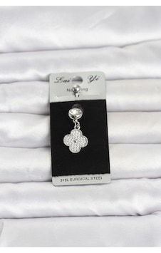 Bay 316l Cerrahi Çelik Sallantılı Yonca Model Göbek Piercing Najmaddin Standart Bay 316l Cerrahi Çelik Sallantılı Yonca Model Göbek Piercing Najmaddin Standart