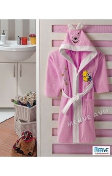 Kapşonlu Pamuk Kız Çocuk Bornozu Pembe (4-5, 6-7, 8-9, 10-11 Yaş) Pembe Kapşonlu Pamuk Kız Çocuk Bornozu Pembe (4-5, 6-7, 8-9, 10-11 Yaş) Pembe