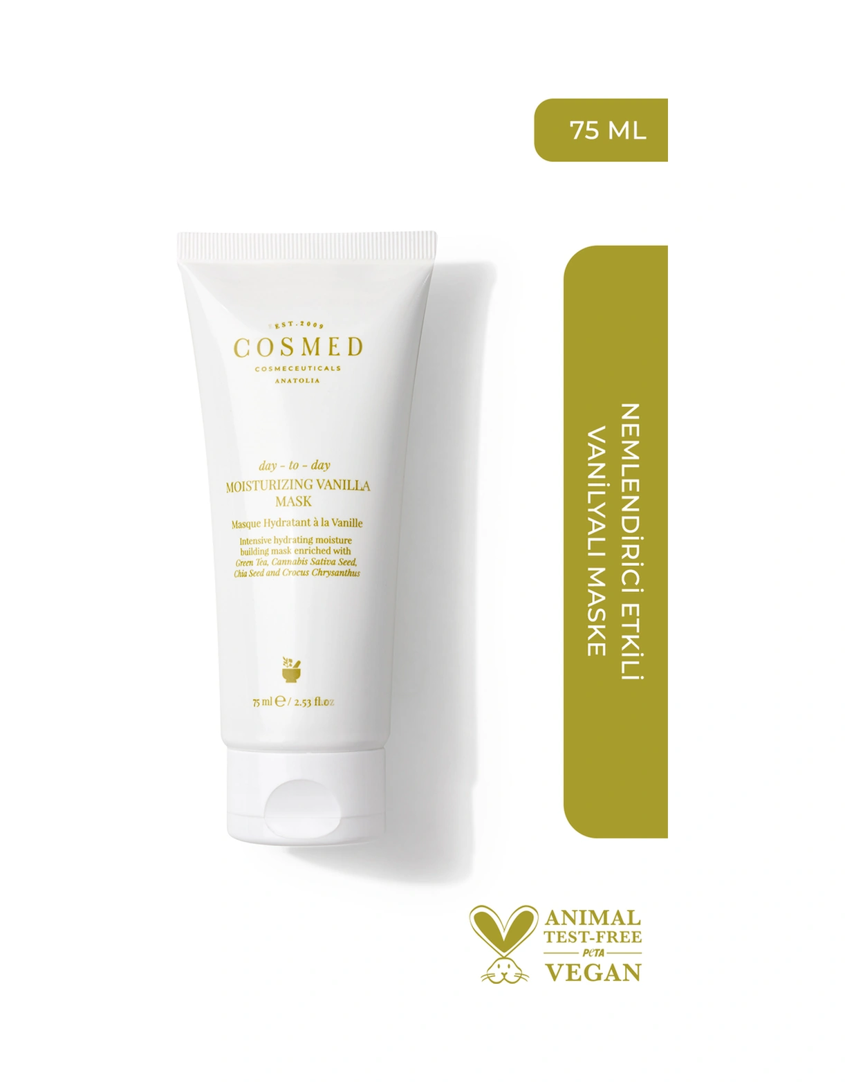Cosmed Nemlendirici Etkili Vanilyalı Maske - Moisturizing Vanilla Mask - 75 ml Cosmed Nemlendirici Etkili Vanilyalı Maske - Moisturizing Vanilla Mask - 75 ml