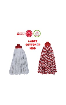 Safir Wermoplast Cotton İp Mop 6 Adet Safir Wermoplast Cotton İp Mop 6 Adet