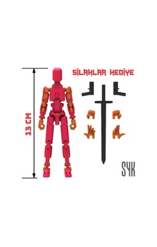 Robot 13 Dummy Kırmızı Turuncu Tüm Eklemleri Hareketli Aksiyon Figürü Oyuncak Robot 13 Dummy Kırmızı Turuncu Tüm Eklemleri Hareketli Aksiyon Figürü Oyuncak