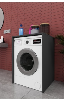 Lüks Çamaşır Makinesi Dolabı %100 Mdf Çamaşır Kurutma Banyo Dolabı Bd07 Antrasit Lüks Çamaşır Makinesi Dolabı %100 Mdf Çamaşır Kurutma Banyo Dolabı Bd07 Antrasit