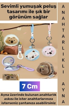 Ayna Dekoratif Hediyelik Günlük Makyaj Bakım Düzenleme Kontrol Mini Çantaya Takılabilir Cep Boy Yum Ayna Dekoratif Hediyelik Günlük Makyaj Bakım Düzenleme Kontrol Mini Çantaya Takılabilir Cep Boy Yum
