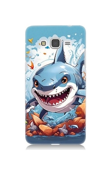 Samsung Galaxy Grand Prime Uyumlu Köpekbalığı Desenli Silikon Kılıf Samsung Galaxy Grand Prime Uyumlu Köpekbalığı Desenli Silikon Kılıf
