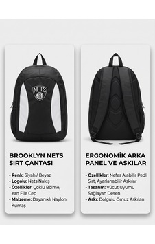 Usa Brooklyn Nets Baskılı Siyah Çanta 11465