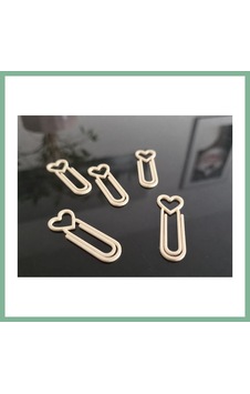 Bşkvirgo 3d Baskı Kalp Figürlü Ataç - 10lu Set - Bej Bsk2026