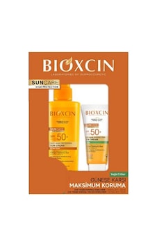 Bioxcin Sun Care Spf 50 Yüz Güneş Kremi 50 Ml Karma Yağlı Cilt + Vücut Güneş Spreyi 200 Ml