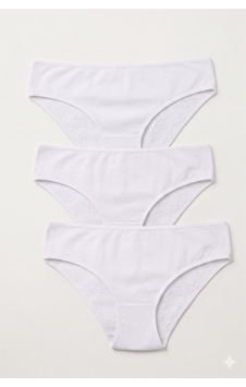 İki Yıldız İyteks Bayan Bambu Bikini Bel Külot 3'lü 2004 Beyaz İki Yıldız İyteks Bayan Bambu Bikini Bel Külot 3'lü 2004 Beyaz